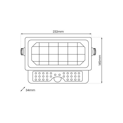 NAŚWIETLACZ EPAD LED 5W 4000K SOLARNY PIR