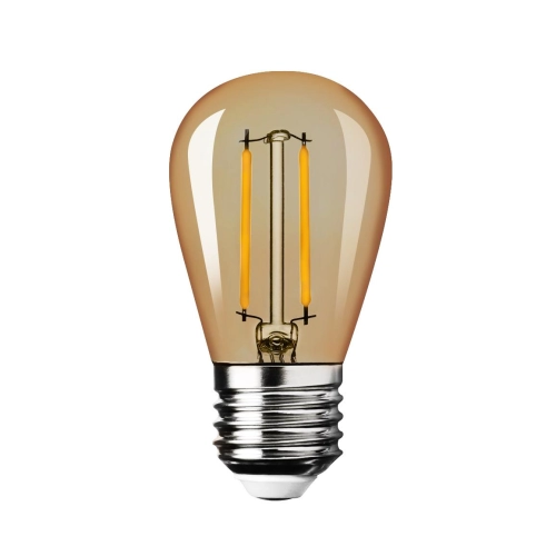 $ ŻARÓWKA E27 LED FILAME 1W UWW AMBER ST45 4748
