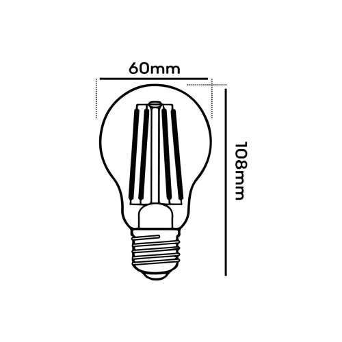 $ ŻARÓWKA E27 LED FILAME 4,8W NW CLEAR HiLux 4724