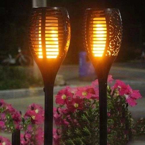 LAMPA LED SOLARNA 2x WBIJANA POCHODNIA 51cm 8441