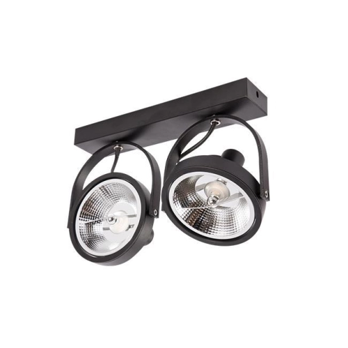 SPOT LEON RUCHOMY 2xAR111 CZARNY 0827