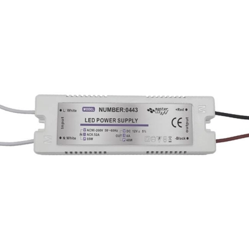 ZASILACZ LED 12V 48W 4A PLASTIK IP20 0443