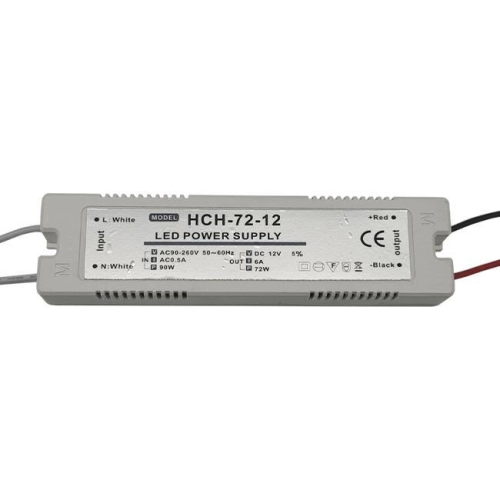 ZASILACZ LED 12V 72W 6A IP20 PLASTIK 0445