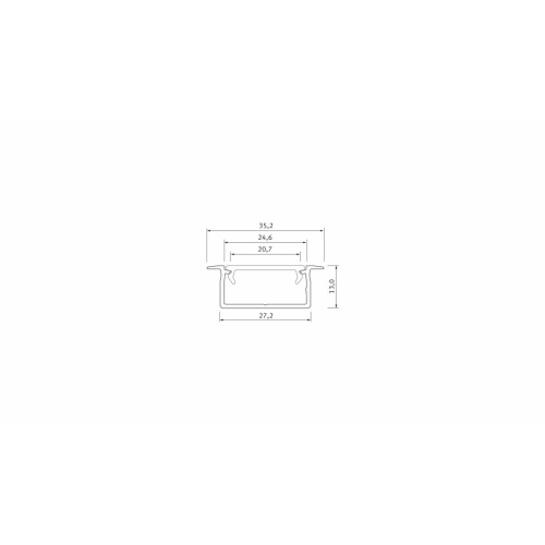 PROFIL ALU. LED GEMI CZARNY 2M