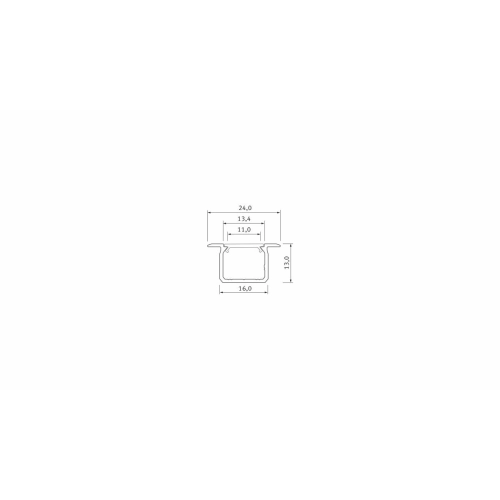 PROFIL ALU. LED TYP-U ANODOWANY 1M