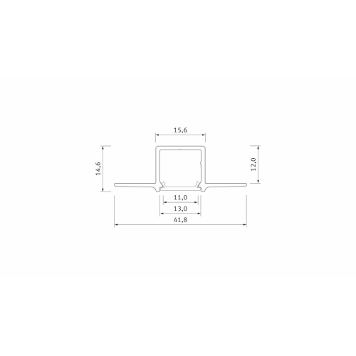 PROFIL ALU. LED GAUDI CZARNY 3M