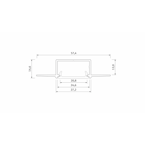 PROFIL ALU. LED HIRO CZARNY 3M