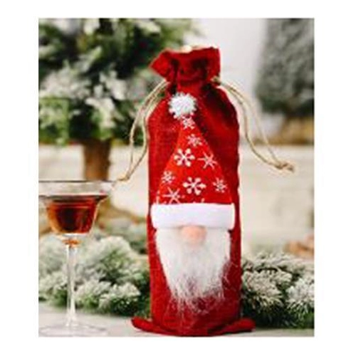 Pokrowiec na butelkę świąt. CZERW. MIKOŁAJ 8519