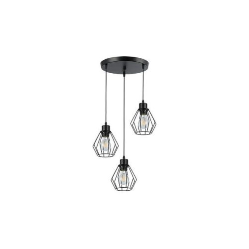LAMPA OTTO WISZĄCA 3xE27 OKRĄGŁA CZARNY 2491