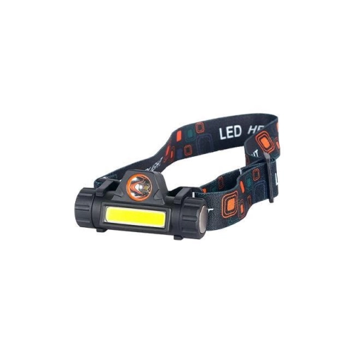 LATARKA CZOŁOWA 1W COB +1W LED AKU