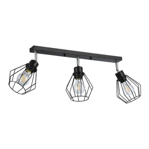 LAMPA OTTO SUFITOWA 3xE27 LISTWA CZARNY 4217