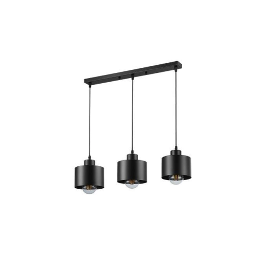 LAMPA ELZA WISZĄCA 3xE27 LISTWA CZARNY 2495