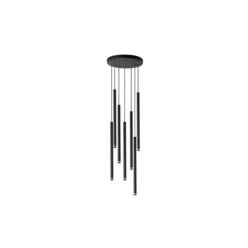 LAMPA PIERO WISZĄCA 7xG9 OKRĄGŁA CZARNY 1364