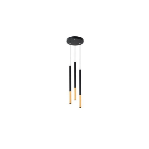 LAMPA PIERO WISZĄCA 3xG9 OKRĄGŁA CZARNY/ZŁOT 1332
