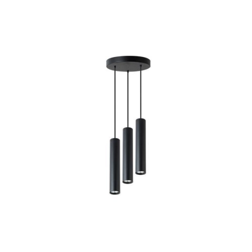 LAMPA KEON WISZĄCA 3xGU10 OKRĄGŁA CZARNY 1205