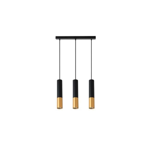 LAMPA KEON WISZĄCA 3xGU10 CZARNY/ZŁOTY 1009