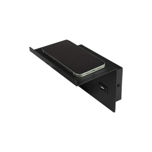 KINKIET PIERO 1xG9 USB PÓŁKA CZARNY/ZŁOTY 1465