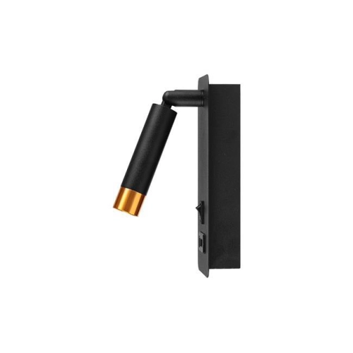 KINKIET PIERO 1xG9 USB CZARNY/ZŁOTY 1444