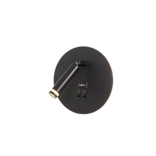 KINKIET PIERO 1xG9 7W LED USB CZARNY 1365