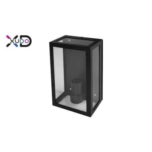 KINKIET PROSTOKĄT 1XE27 IP44 CZARNY QA100B