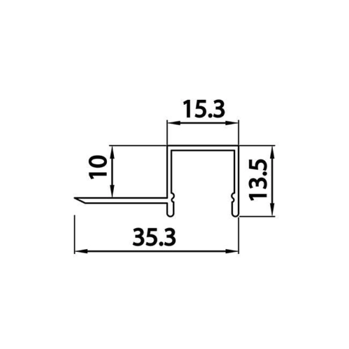 PROFIL GK 12MM SINGLE ANODOWANY 2M 1141