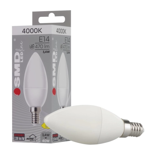 $ ŻARÓWKA E14 LED 3,4W NW C37 ŚWIEC. HOMEline 0083