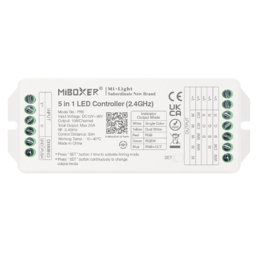 KONTROLER RGB+CCT 20A 12-48V 4-STR PR5 FUT037P+