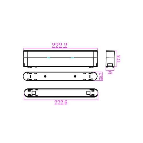 PODSTAWKA LUXO 48V DO LINEA 12W CZARNA