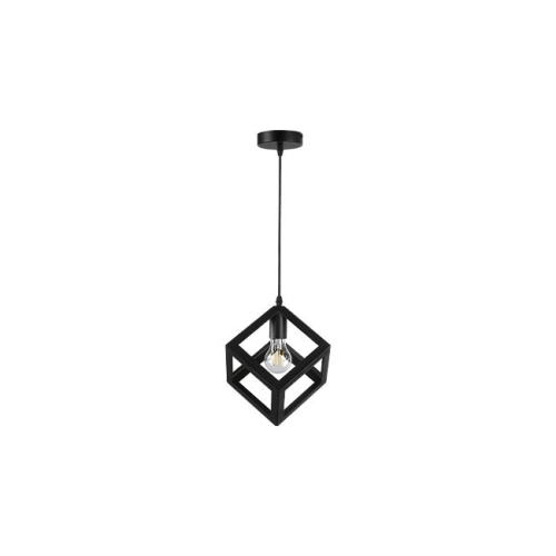 LAMPA WISZĄCA 1XE27 CUBE CZARNY 4202
