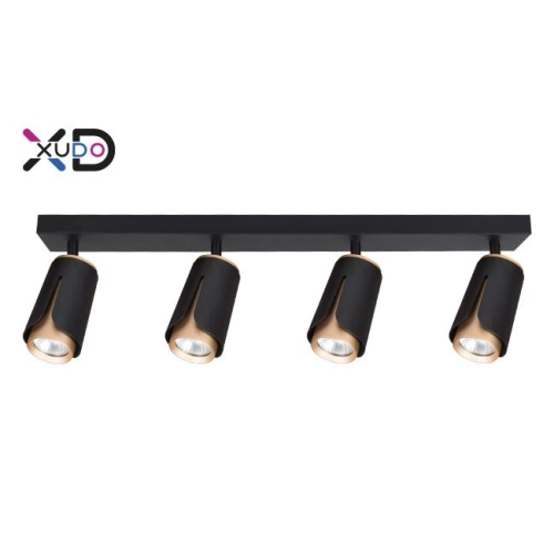 ^SPOT XD-IK264B 4x GU10 czarny/złoty XD