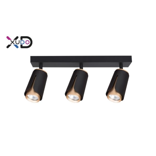 ^SPOT XD-IK263W 3x GU10 czarno/złoty XD
