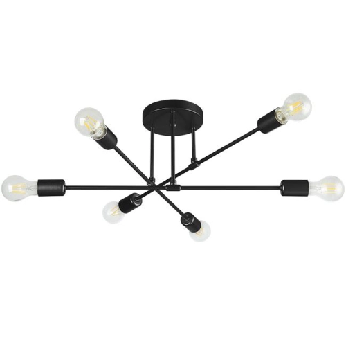 LAMPA ELIOT 6XE27 70CM CZARNY 0035