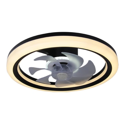 ^PLAFON LED 45W CCT WENTYLATOR 50CM CZARNY XUDO