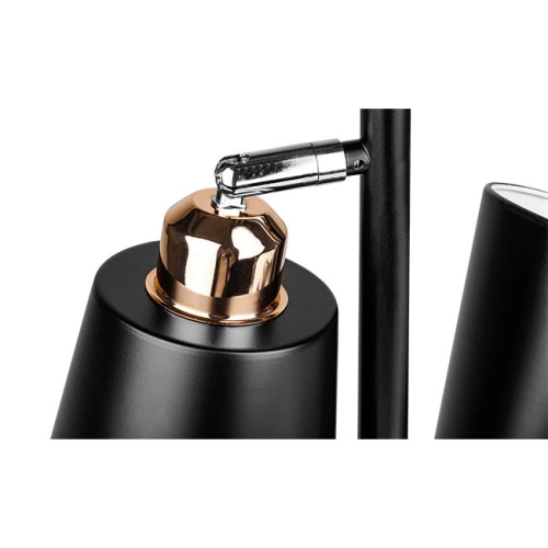 ^LAMPA PODŁOG. KOKO 2XE27 155CM CZARN ZŁOT 0086