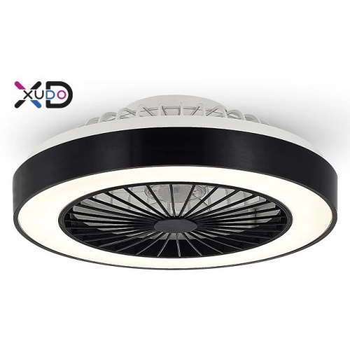 PLAFON LED 36W+15W CCT WENTYLATOR CZARNY XUDO