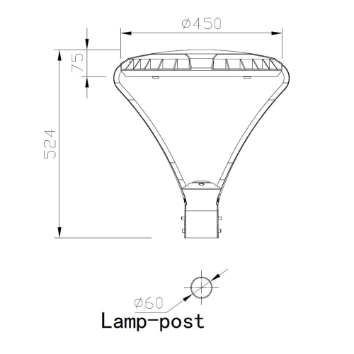 LAMPA ULICZNA LATARNIA BRIXON 60W NW 4000K 9284