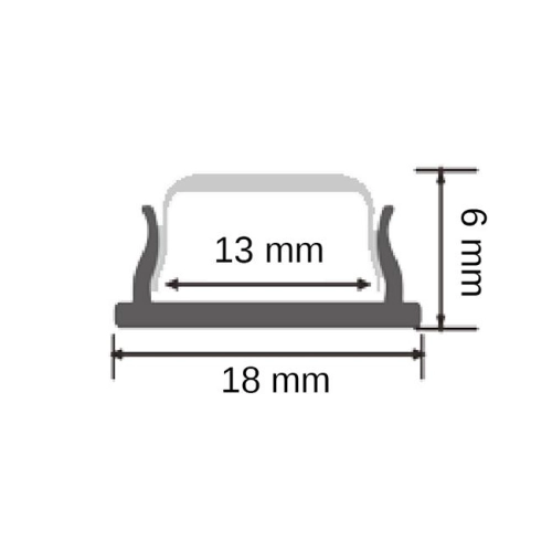 ZESTAW PROFIL + KLOSZ ML ELASTYCZNY ANODA 2M 9555