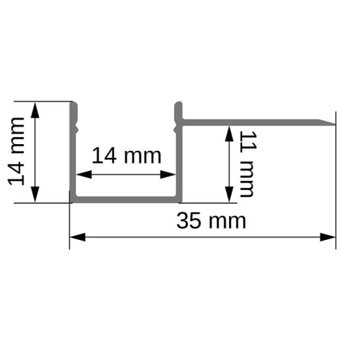 ZESTAW PROFIL + KLOSZ ML SINGLE ANODOWANY 2M 9582