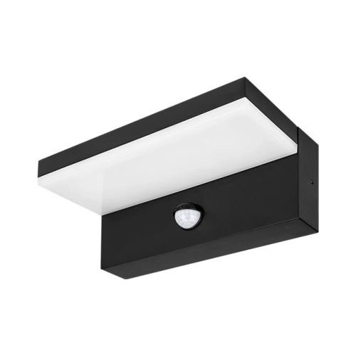 #KINKIET LED HESTIO 9W NW 4000K CZARNY PIR 9302