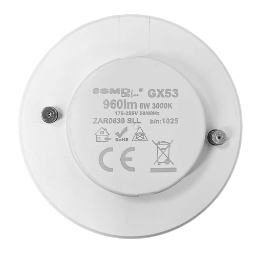 $ ŻARÓWKA GX53 LED SMD LEDline 8W WW 0639