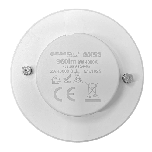$ ŻARÓWKA GX53 LED SMD LEDline 8W NW 0660