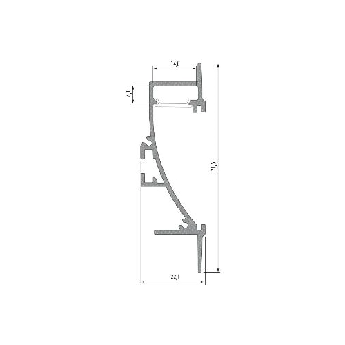 PROFIL ALU. LED TIANO ANODOWANY 2M