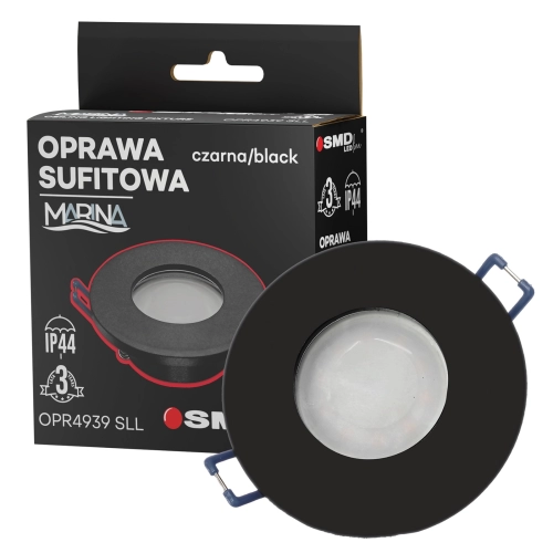 $ OPRAWA MARINA CZARNA OKRĄGŁA IP44 3Y SMD LEDline