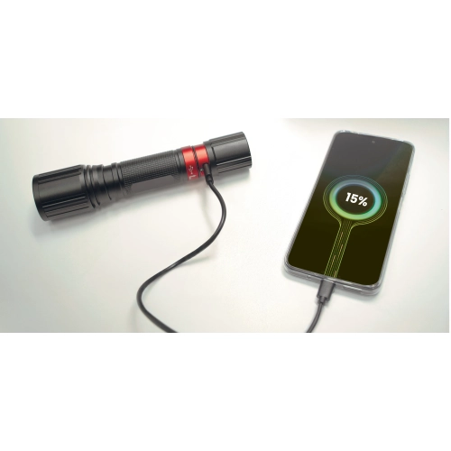 $ LATARKA LED HUNTER AKU 8W OSRAM P9+ UCHYT ROWER