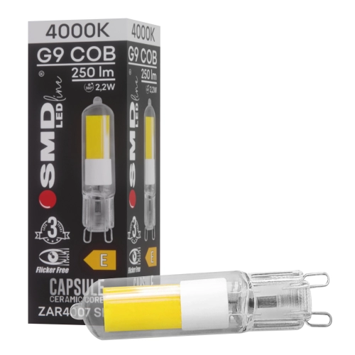 $ ŻARÓWKA G9 LED COB NW 2,2W 250lm 3Y 4007 CAPSULE