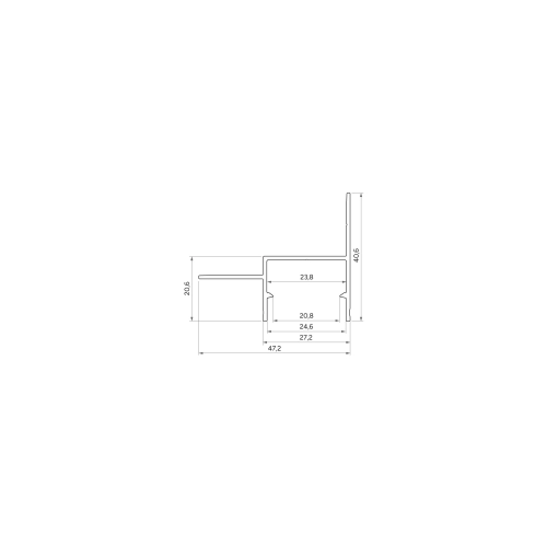 PROFIL ALU. LED MOTTA ANODOWANY 2M