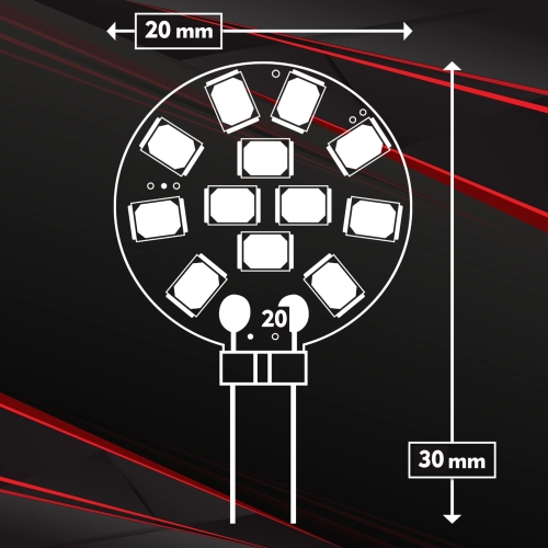 $ ŻARÓWKA G4 LED SMD NW 2W 12V 200lm 3Y DISK FF