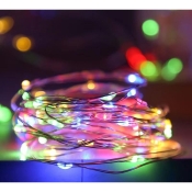 & Łańcuch świąteczny 50 LED RGB 5M 3XAA 3635